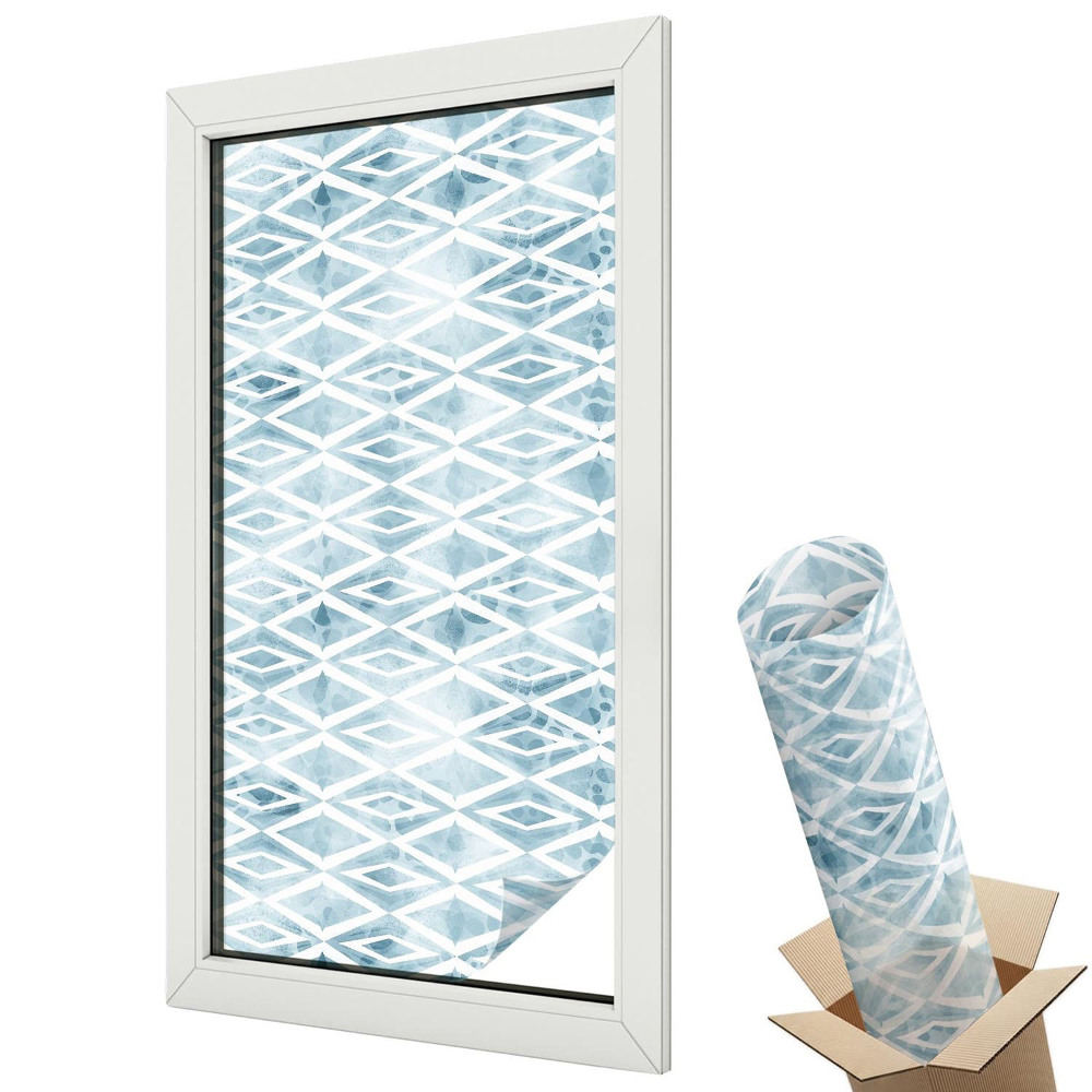 Folie pentru geam Romburi albastre