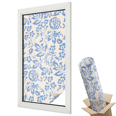 Folie pentru geamuri Flori frunze