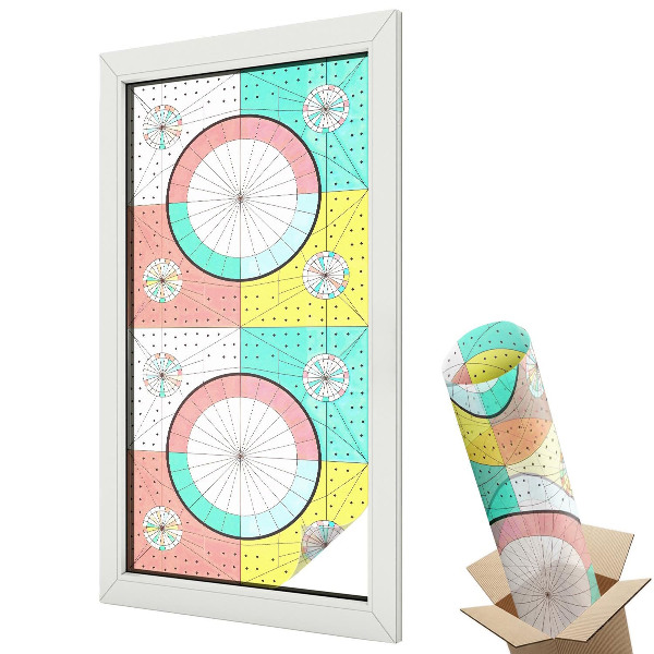 Folie pentru geam Cercuri geometrice