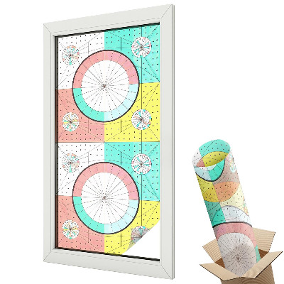 Folie pentru geam Cercuri geometrice