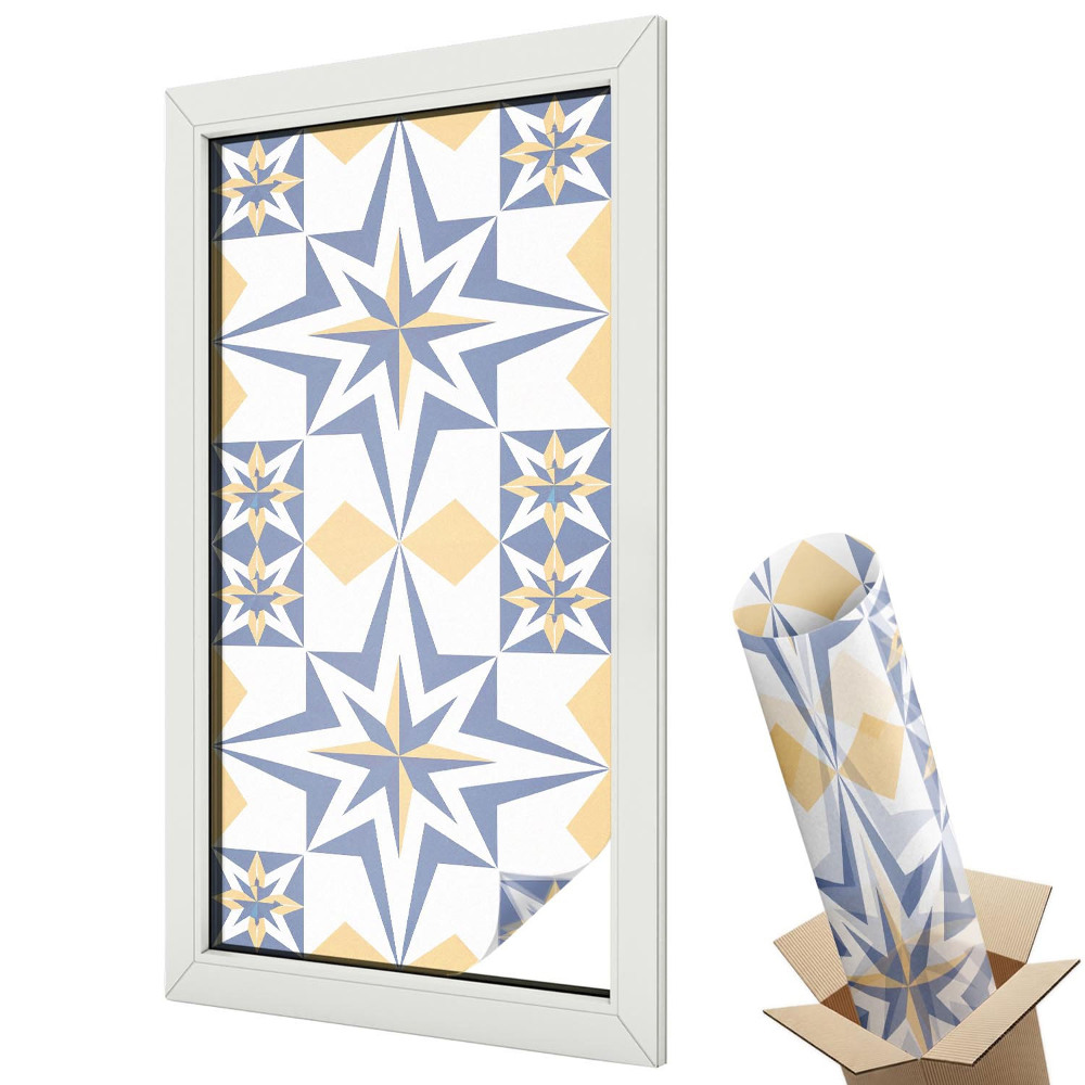 Autocolant geam termopan Model de stea