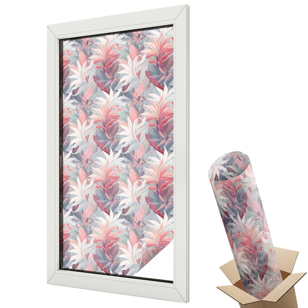 Folie geam protecție solară Frunze de flori