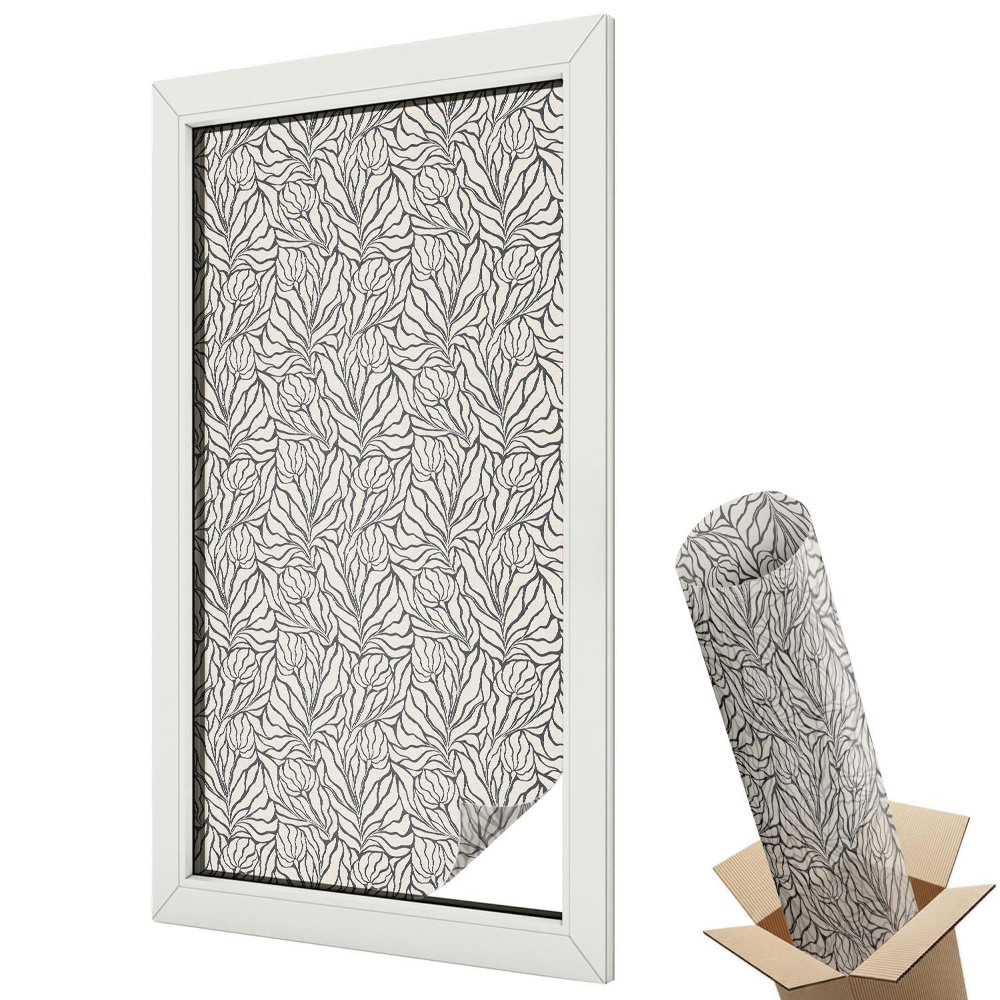 Folie pentru geamuri Frunze de flori