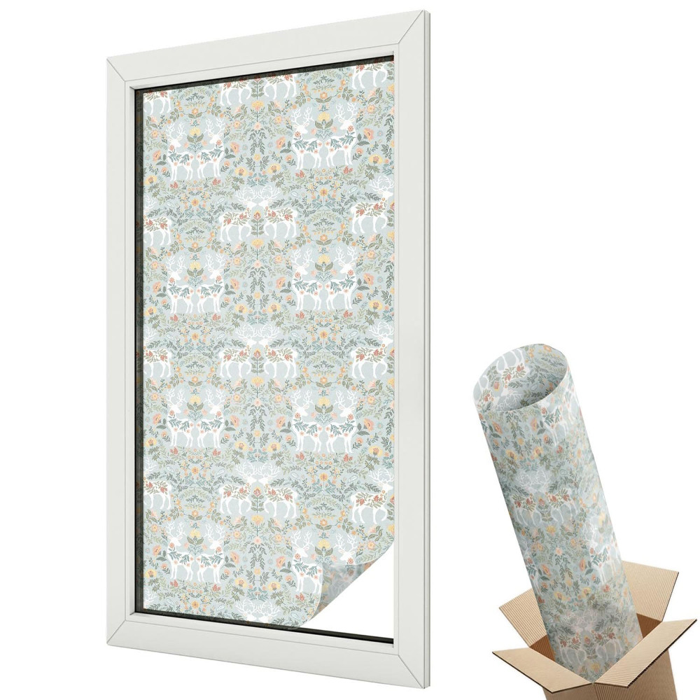 Autocolant geam termopan Flori de cerb