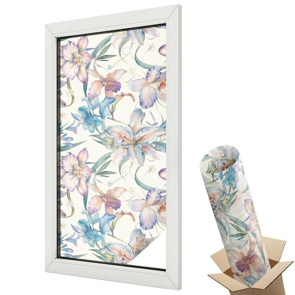 Folie pentru geamuri Motiv floral