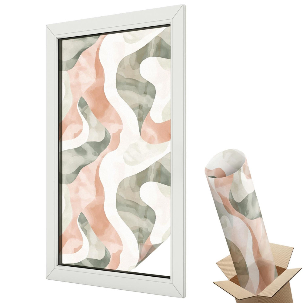 Folie geamuri protecție solară Valuri colorate