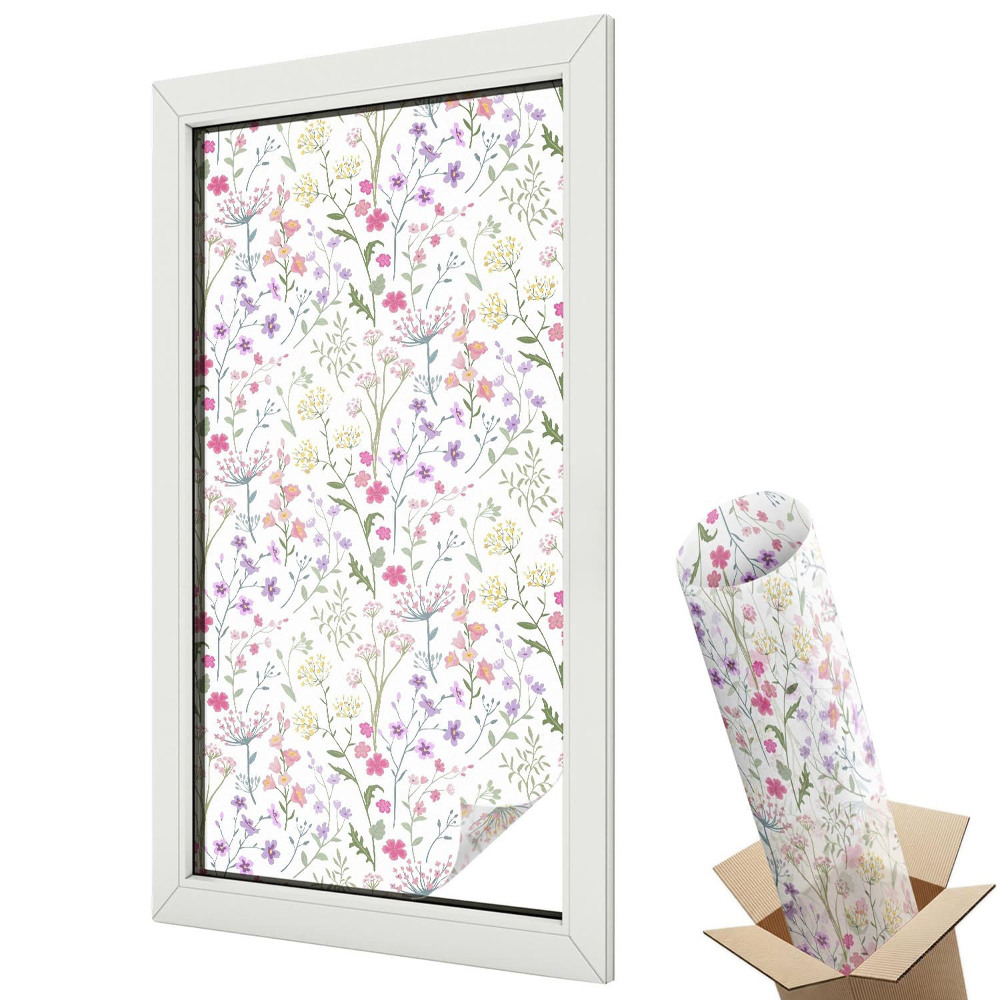 Folie pentru geamuri Pajiște înflorită