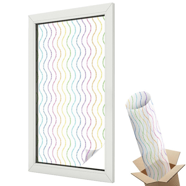 Folie geamuri protecție solară Linii curcubeu