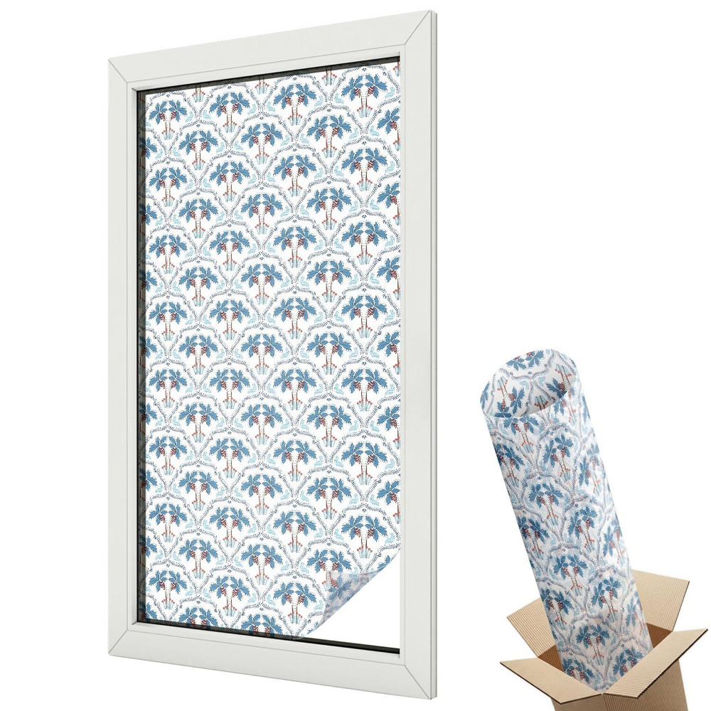 Folie geam protecție solară Palmieri albaștri