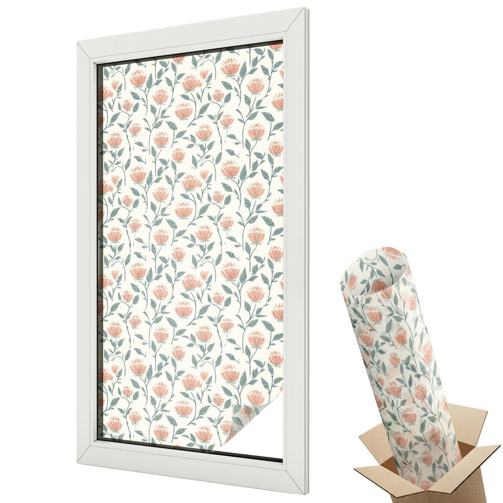 Folie pentru geamuri Model floral