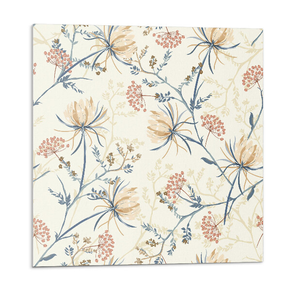 Plăcile de vinil Model floral pe fundal