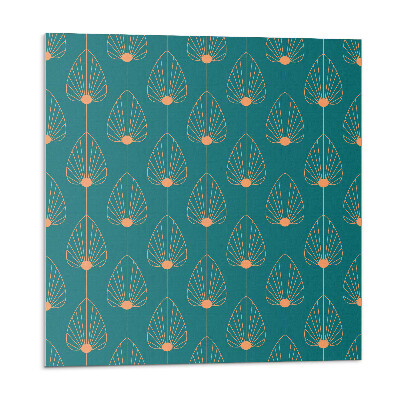 Panouri de vinil PVC Model de frunze cu cercuri