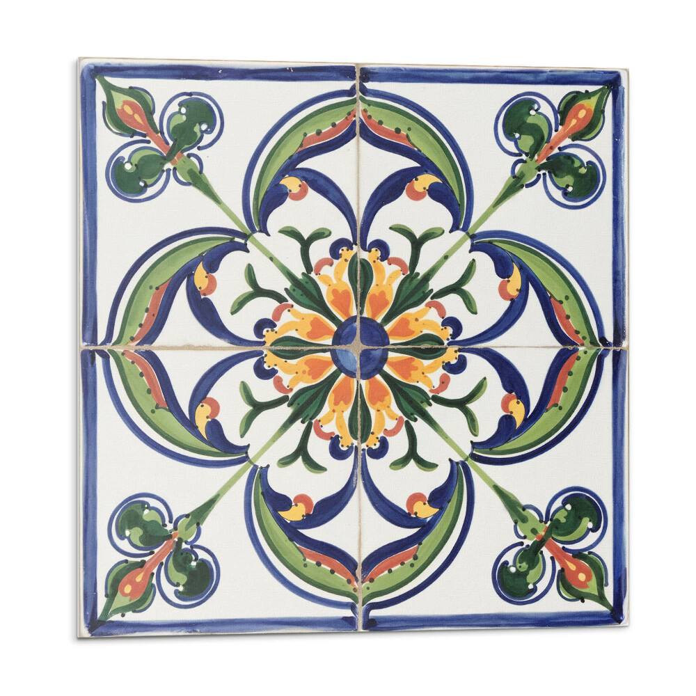 Plăcile de vinil Model floral pe faianță