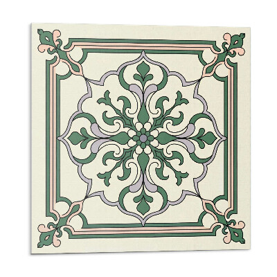 Plăcile de vinil Model floral cu ornamente