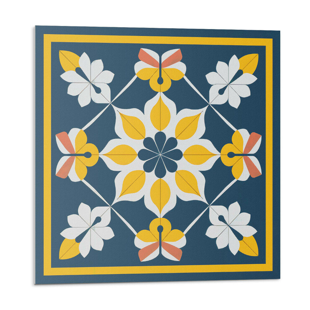 Plăcile de vinil Model floral în simetrie