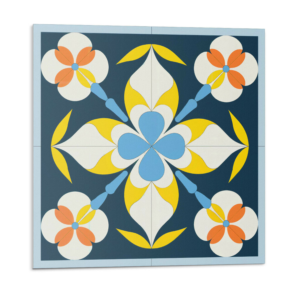 Plăci de vinil Model floral pe fundal