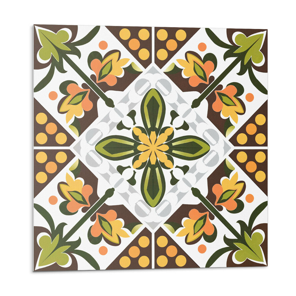 Plăcile de vinil Model floral în simetrie