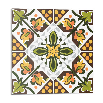 Plăcile de vinil Model floral în simetrie