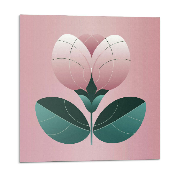 Panouri de vinil PVC Floare stilizată cu frunze