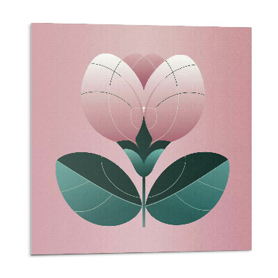 Panouri de vinil PVC Floare stilizată cu frunze