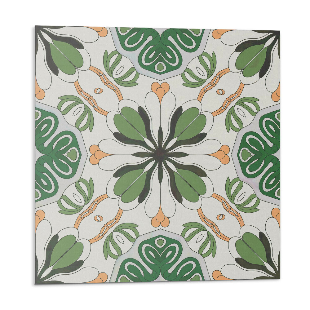 Plăcile de vinil Model floral în simetrie