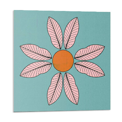 Plăci de vinil O floare cu frunze și soare