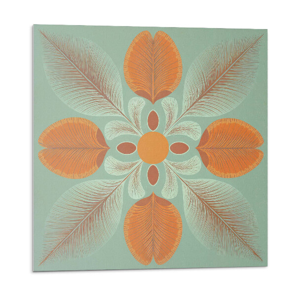 Plăcile de vinil Model floral cu frunze