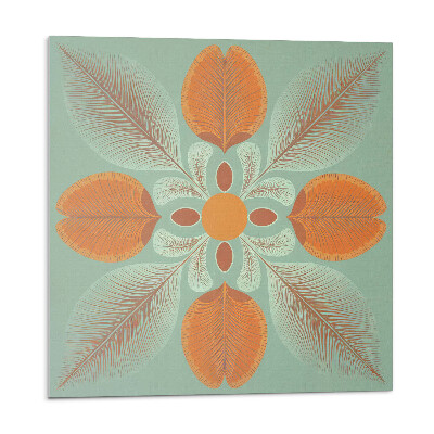 Plăcile de vinil Model floral cu frunze