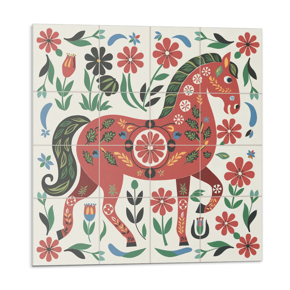 Panouri de vinil PVC Model de cal în flori