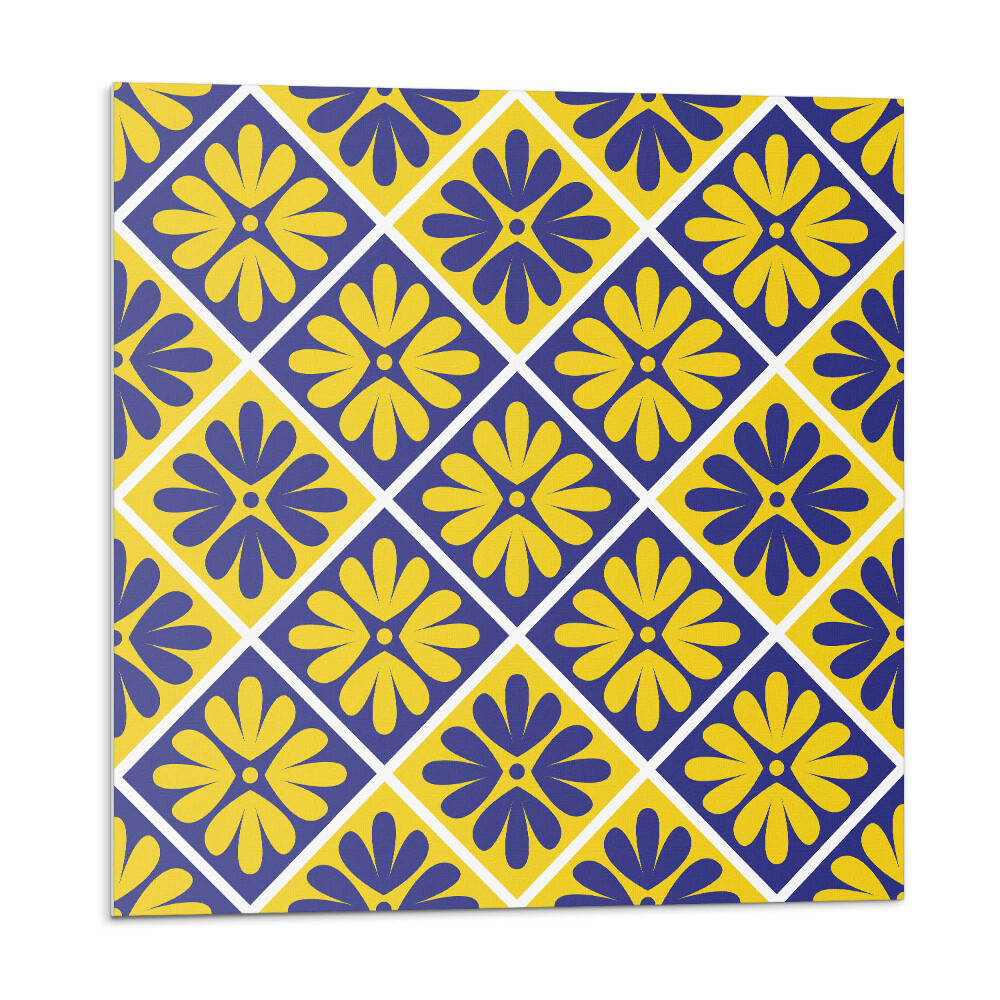 Plăcile de vinil Model floral în romburi