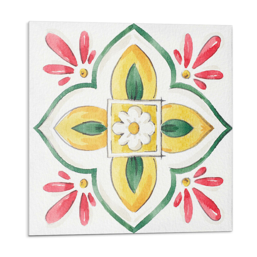 Plăci de vinil Model floral într-o ramă