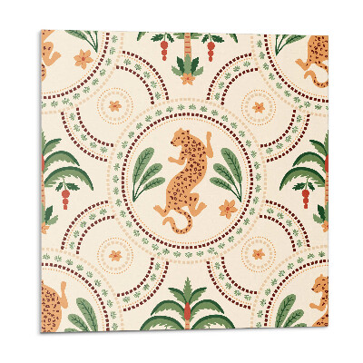 Plăci de vinil Imprimeu tropical de leopard