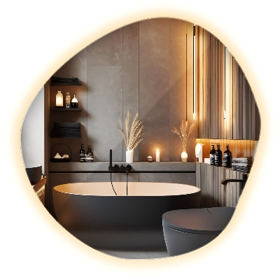 Oglinda forma neregulata led în formă de nor