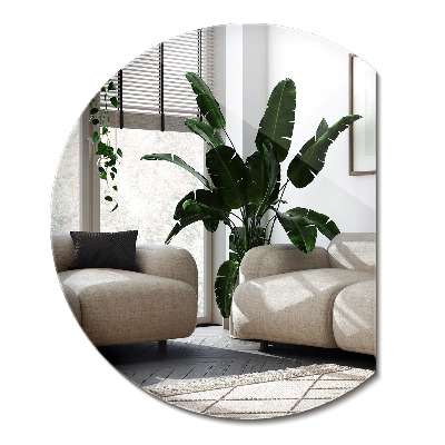 Oglindă cu cerc trunchiat premium în sufragerie dormitor dulap