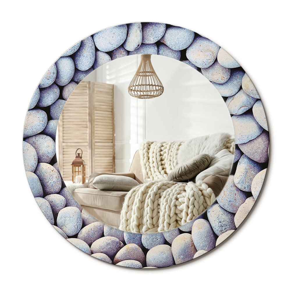 Decor oglinda rotunda Cercul de pietre de mare