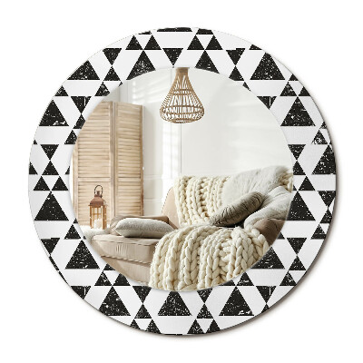 Oglinda perete decorativa rotunda Geometria triunghiurilor
