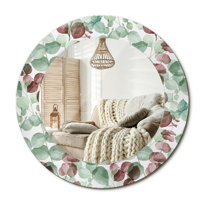 Oglinda perete decorativa rotunda Eucalipt