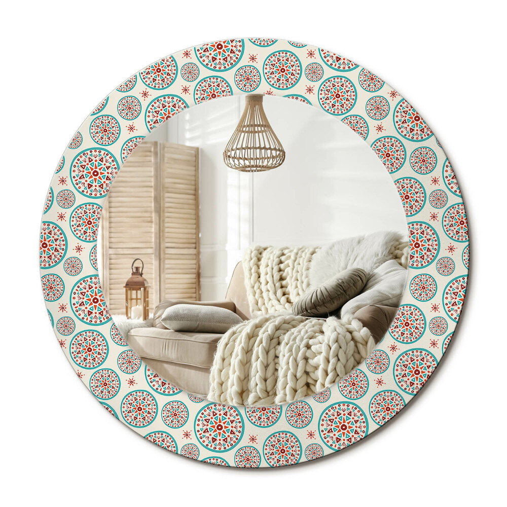 Decor oglinda rotunda Model boho