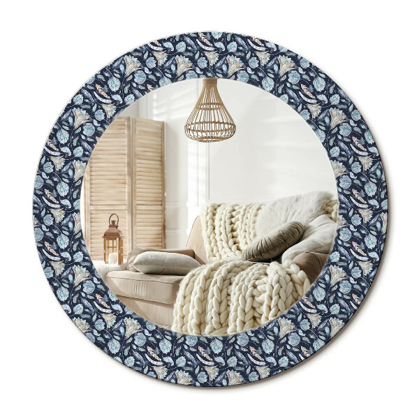 Oglinda rotunda imprimata Model boho