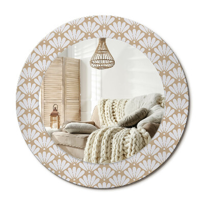 Decor oglinda rotunda Floare orientală