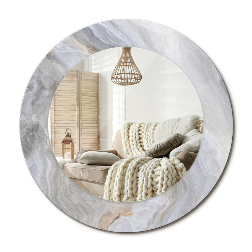 Oglinda perete decorativa rotunda Marmură abstractă