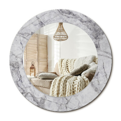 Oglinda rotunda imprimata Marmură albă
