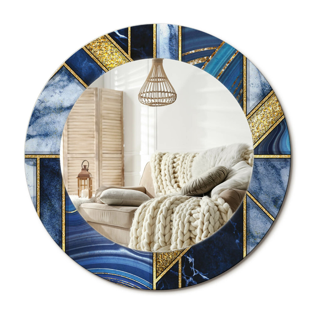 Decor oglinda rotunda Marmură modernă