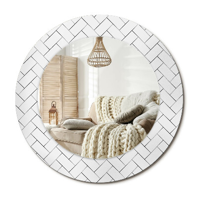 Oglinda perete decorativa rotunda Os de hering