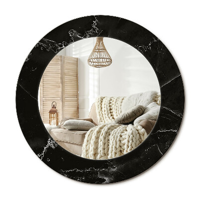 Oglinda rotunda imprimata Piatră de marmură