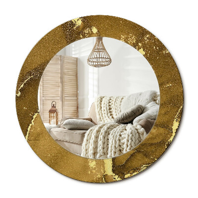 Decor oglinda rotunda Vârtejuri metalice