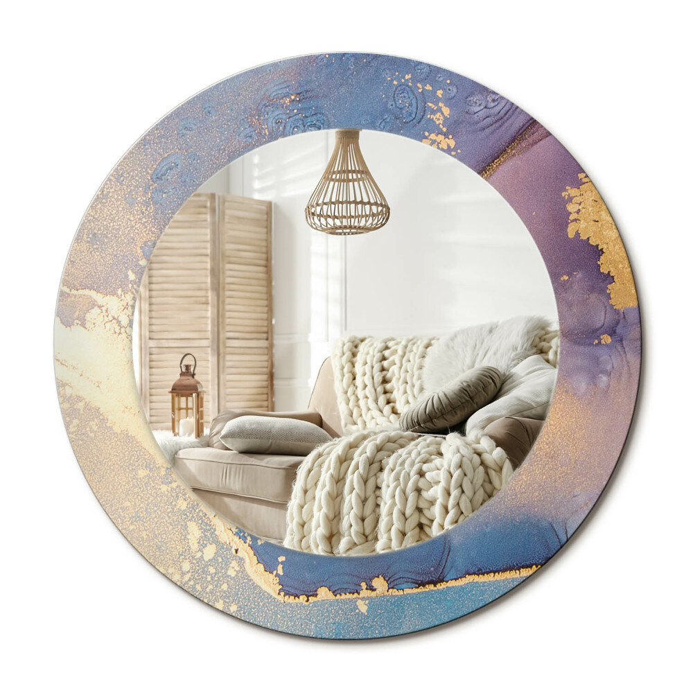 Oglinda perete decorativa rotunda Piatră de marmură