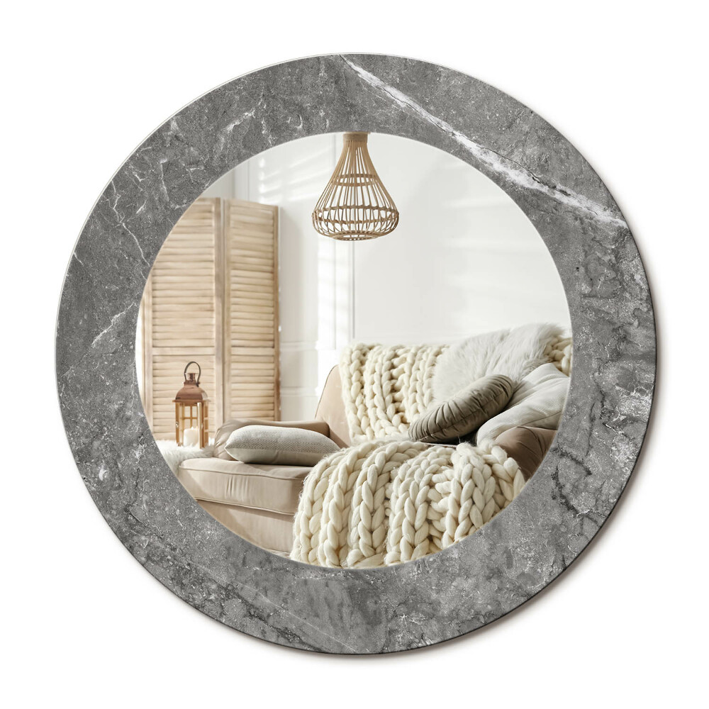 Oglinda perete decorativa rotunda Marmură rustică