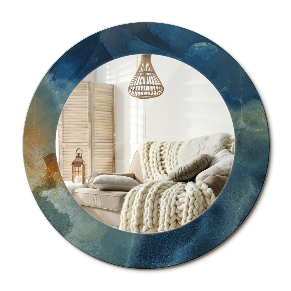 Oglinda perete decorativa rotunda Marmură onix