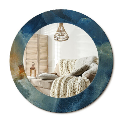 Oglinda perete decorativa rotunda Marmură onix